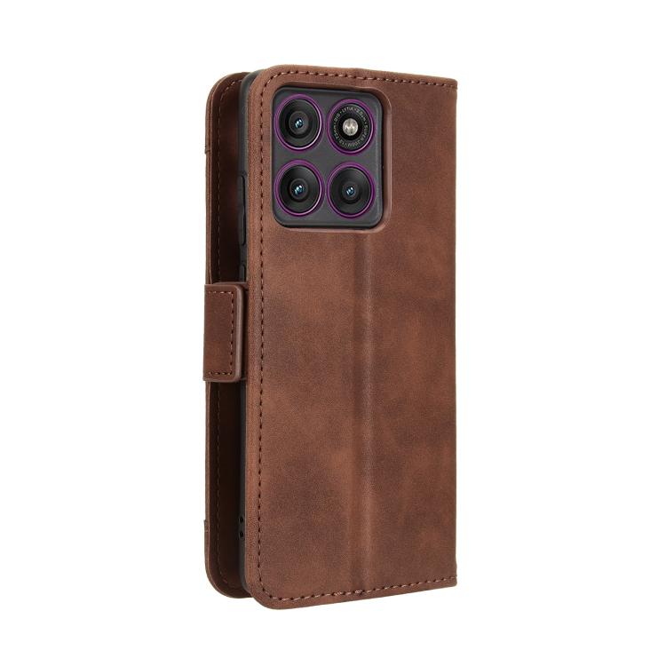 For Motorola Edge 60 Pro / 60s Pro 5G Skin Feel Calf Texture Card Slots Leather Phone Case