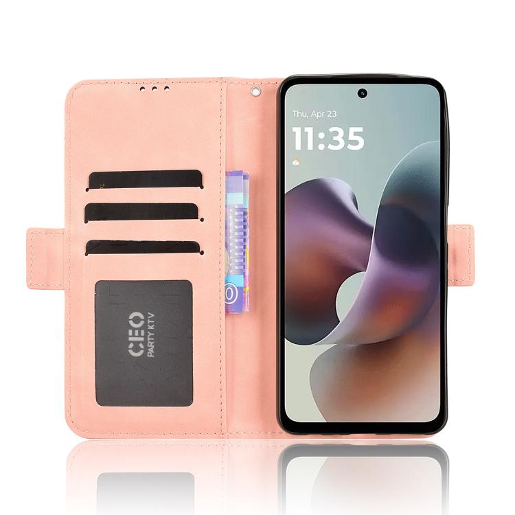 For Motorola Moto G56 / G66j / G66y 5G Skin Feel Calf Texture Card Slots Leather Phone Case