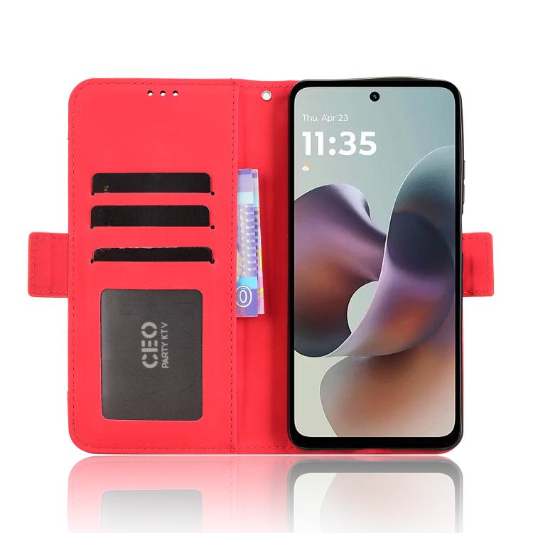 For Motorola Moto G56 / G66j / G66y 5G Skin Feel Calf Texture Card Slots Leather Phone Case