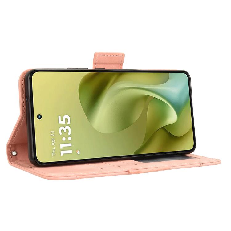 For Motorola Moto G86 5G Skin Feel Calf Texture Card Slots Leather Phone Case