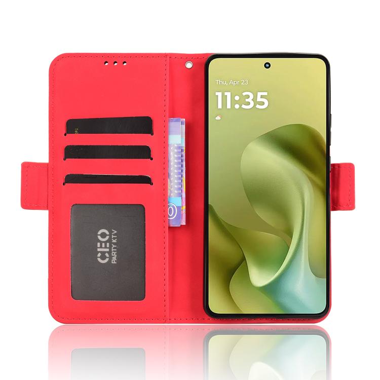 For Motorola Moto G86 5G Skin Feel Calf Texture Card Slots Leather Phone Case
