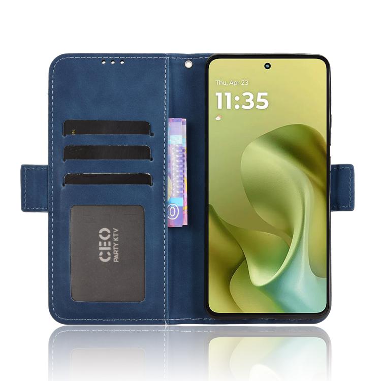 For Motorola Moto G86 5G Skin Feel Calf Texture Card Slots Leather Phone Case