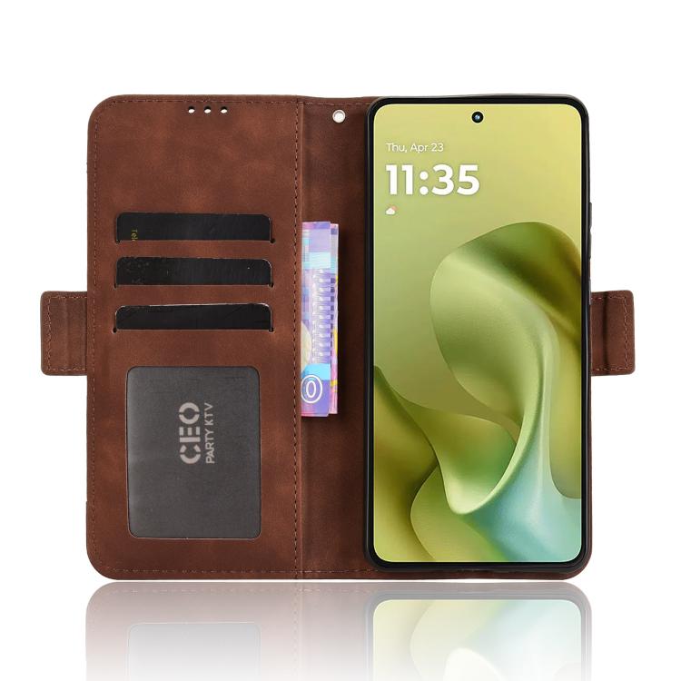 For Motorola Moto G86 Power 5G Skin Feel Calf Texture Card Slots Leather Phone Case