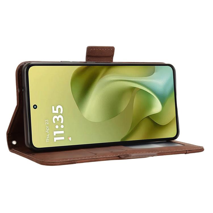 For Motorola Moto G86 Power 5G Skin Feel Calf Texture Card Slots Leather Phone Case