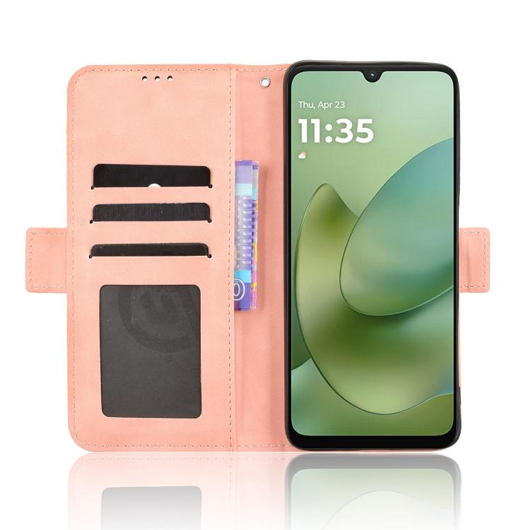 For Motorola Moto G06 / G06 Power Skin Feel Calf Texture Card Slots Leather Phone Case