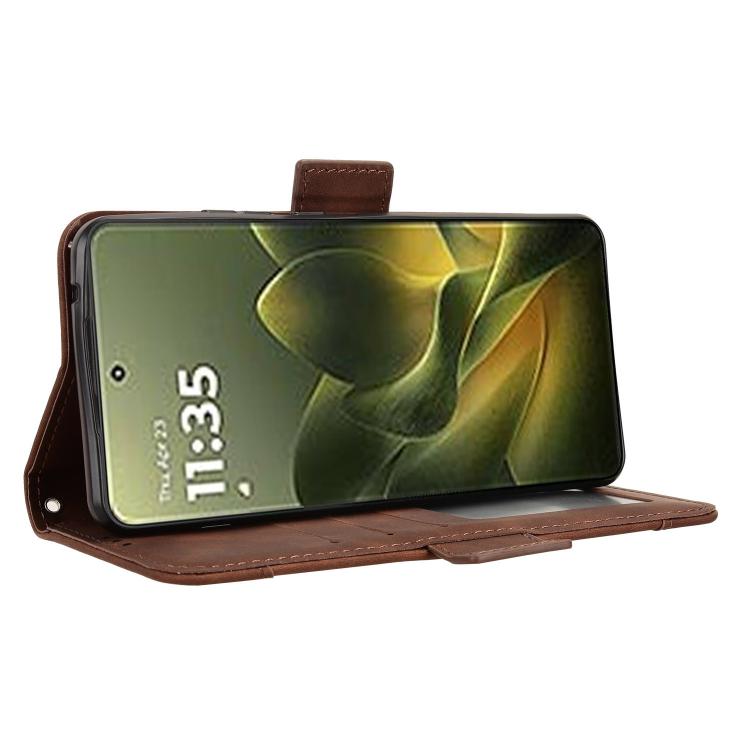 For Motorola Edge 70 5G Skin Feel Calf Texture Card Slots Leather Phone Case