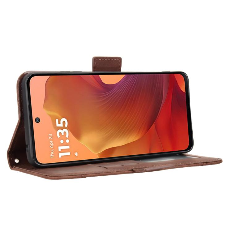 For Motorola Moto G17 / G17 Power 4G Skin Feel Calf Texture Card Slots Leather Phone Case