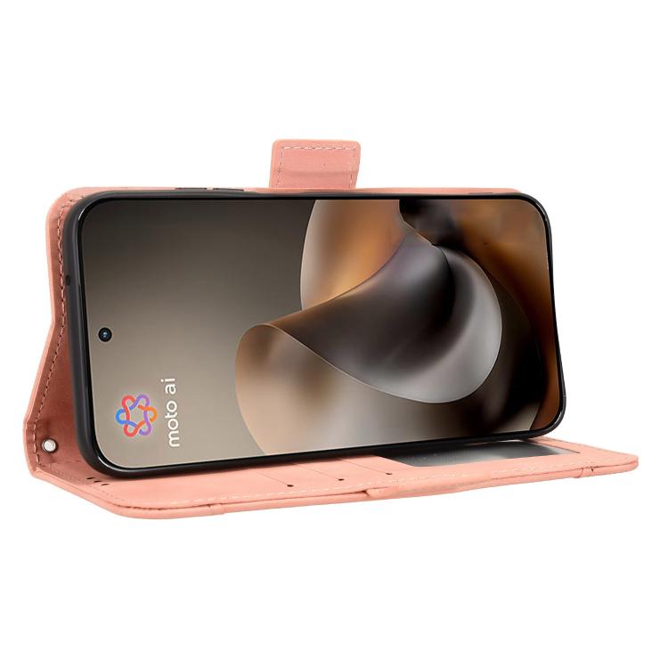 For Motorola Moto G67 / G77 5G Skin Feel Calf Texture Card Slots Leather Phone Case