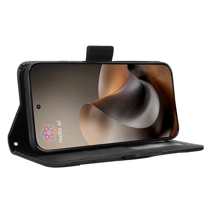 For Motorola Moto G67 / G77 5G Skin Feel Calf Texture Card Slots Leather Phone Case