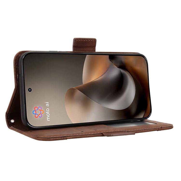 For Motorola Moto G67 / G77 5G Skin Feel Calf Texture Card Slots Leather Phone Case