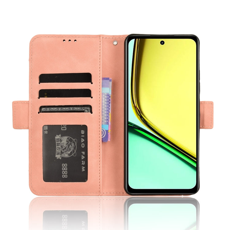 For Realme 12 Lite 4G Skin Feel Calf Texture Card Slots Leather Phone Case