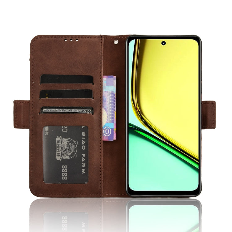 For Realme 12 Lite 4G Skin Feel Calf Texture Card Slots Leather Phone Case