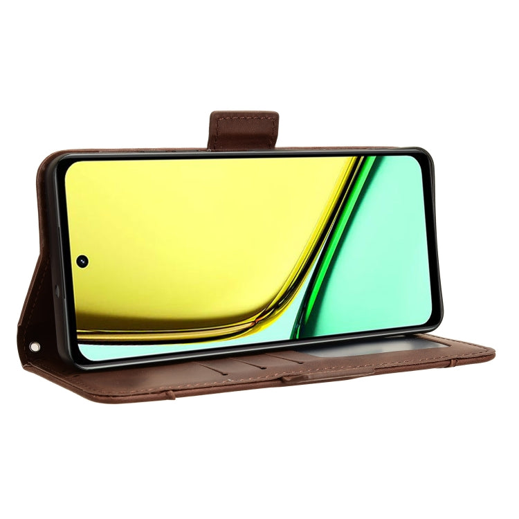For Realme 12 Lite 4G Skin Feel Calf Texture Card Slots Leather Phone Case