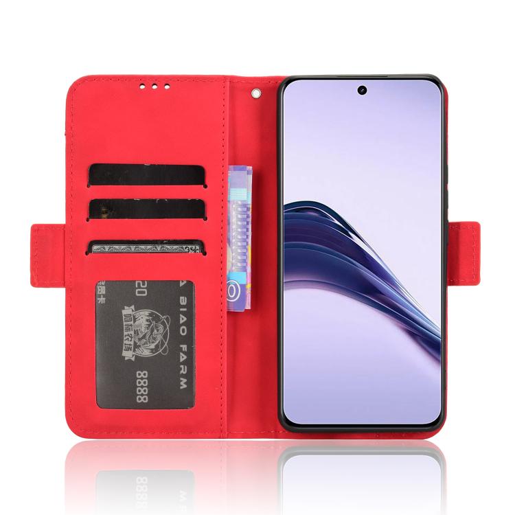 For Realme 13+ 5G Global Skin Feel Calf Texture Card Slots Leather Phone Case