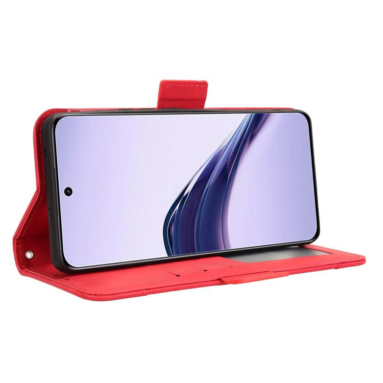 For Realme 13+ 5G Global Skin Feel Calf Texture Card Slots Leather Phone Case