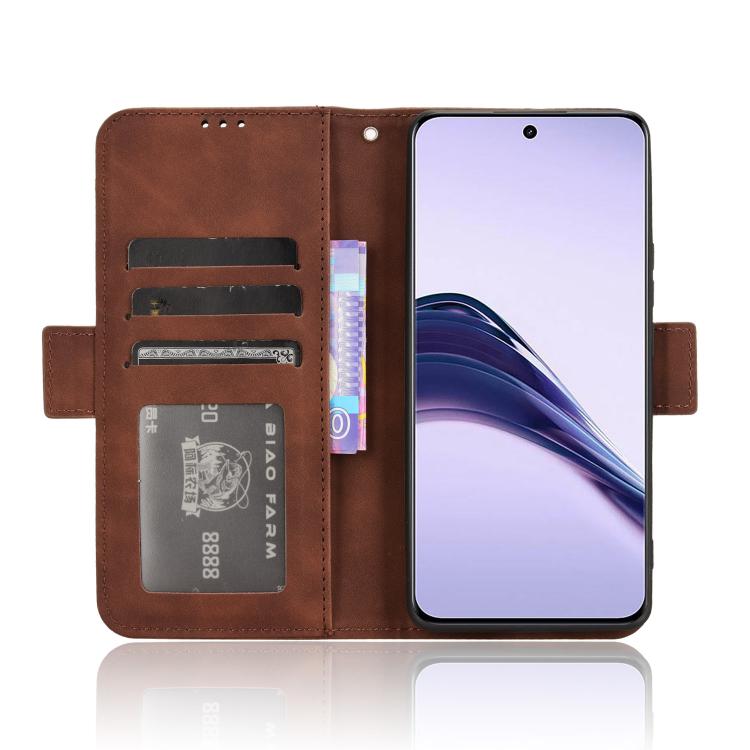 For Realme 13+ 5G Global Skin Feel Calf Texture Card Slots Leather Phone Case