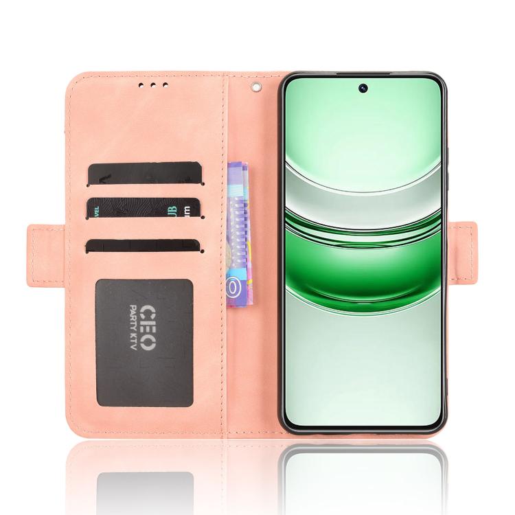 For Realme 14x 5G Malaysia / V70 Skin Feel Calf Texture Card Slots Leather Phone Case