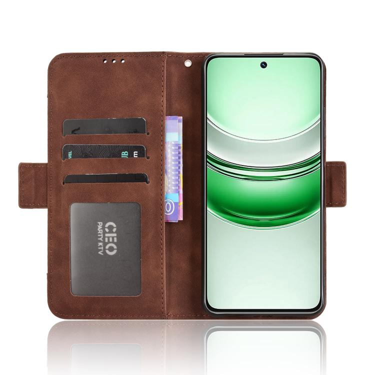 For Realme 14x 5G Malaysia / V70 Skin Feel Calf Texture Card Slots Leather Phone Case