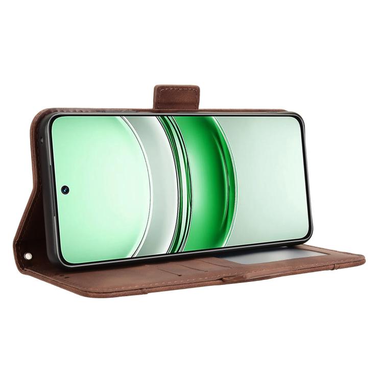 For Realme 14x 5G Malaysia / V70 Skin Feel Calf Texture Card Slots Leather Phone Case