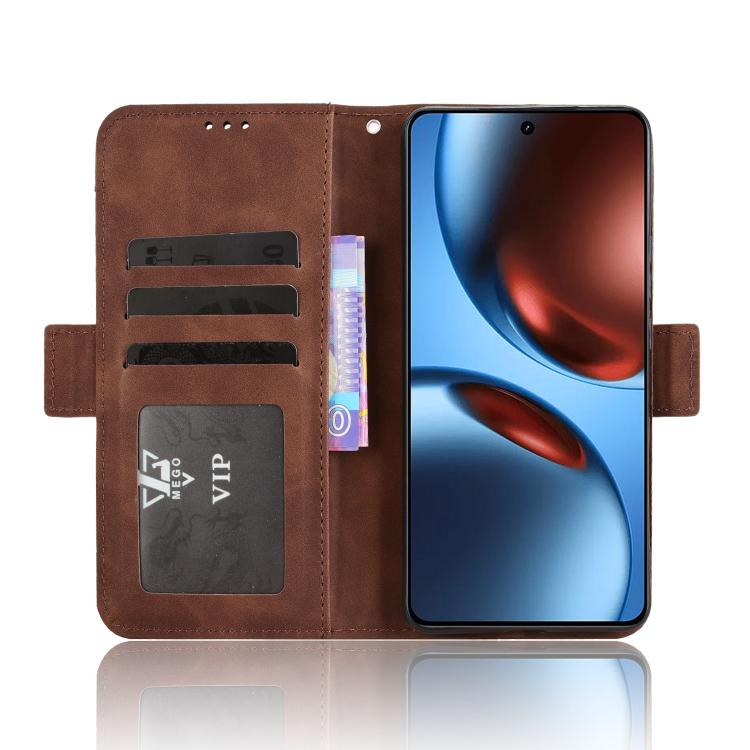 For Realme GT 7 5G Skin Feel Calf Texture Card Slots Leather Phone Case