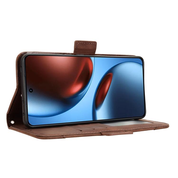 For Realme GT 7 5G Skin Feel Calf Texture Card Slots Leather Phone Case