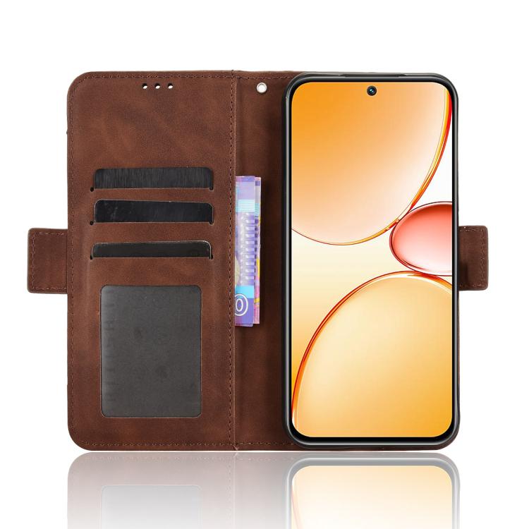 For Realme 15x 5G India / C85 5G Skin Feel Calf Texture Card Slots Leather Phone Case