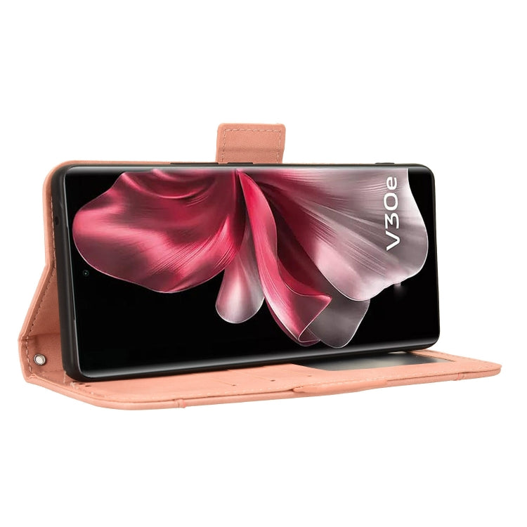 For vivo V30e 5G / V40 Lite 5G Skin Feel Calf Texture Card Slots Leather Phone Case