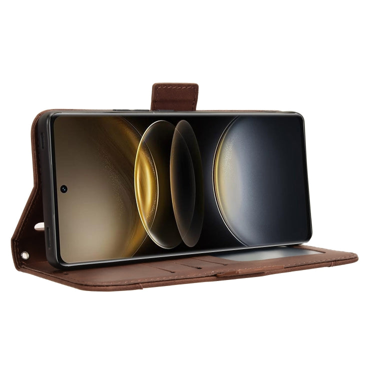 For vivo X100 Ultra 5G Skin Feel Calf Texture Card Slots Leather Phone Case