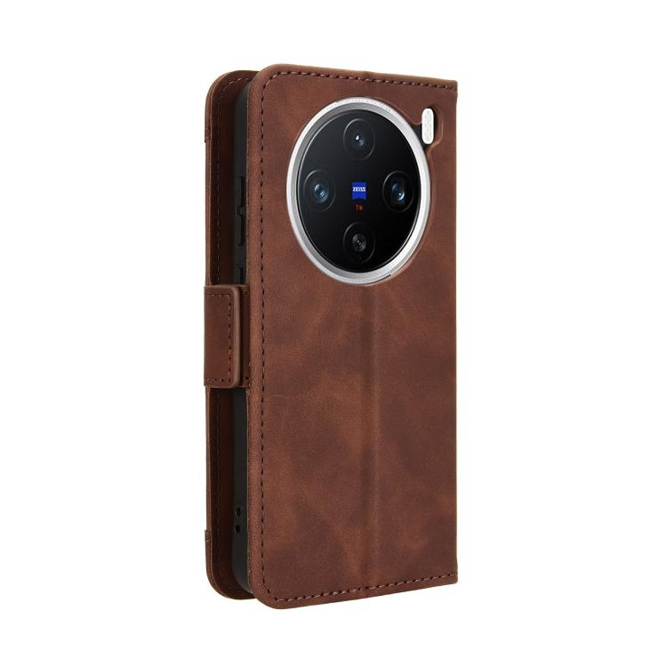 For vivo X200 5G Skin Feel Calf Texture Card Slots Leather Phone Case