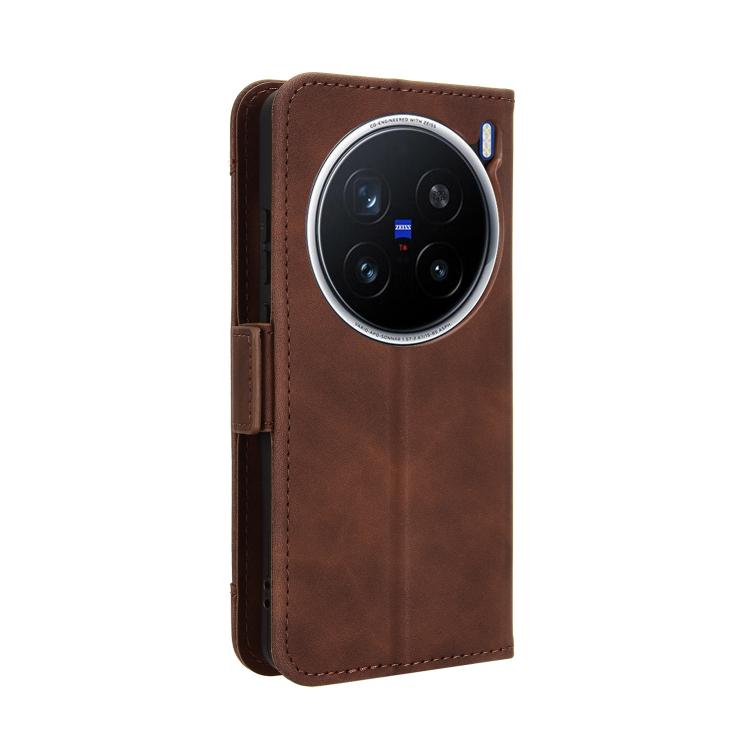 For vivo X200 Pro 5G Skin Feel Calf Texture Card Slots Leather Phone Case