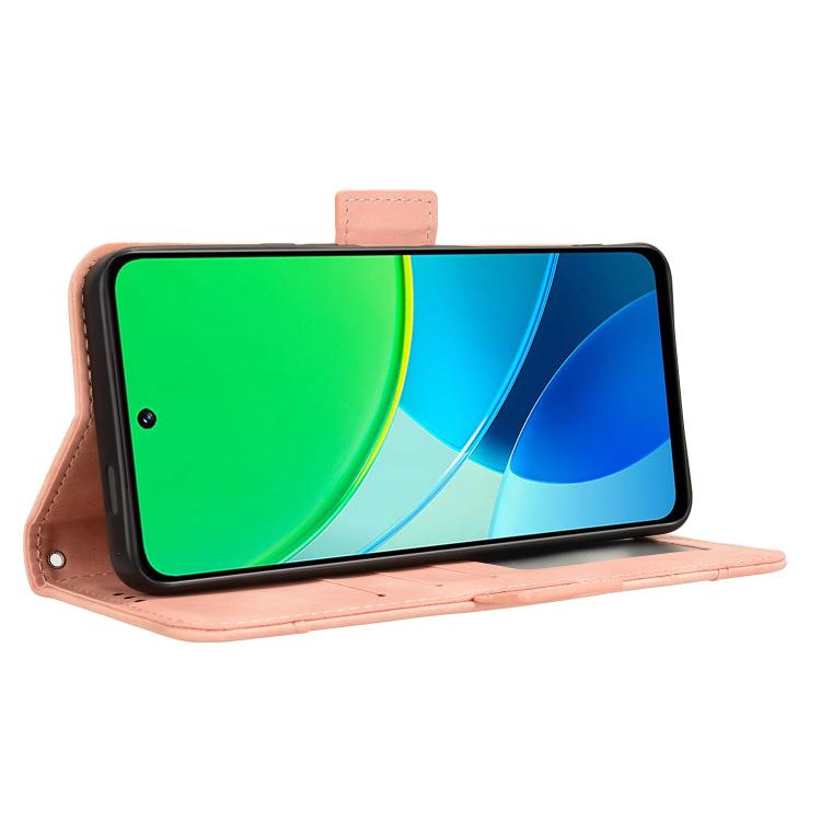 For vivo Y19s 4G Skin Feel Calf Texture Card Slots Leather Phone Case