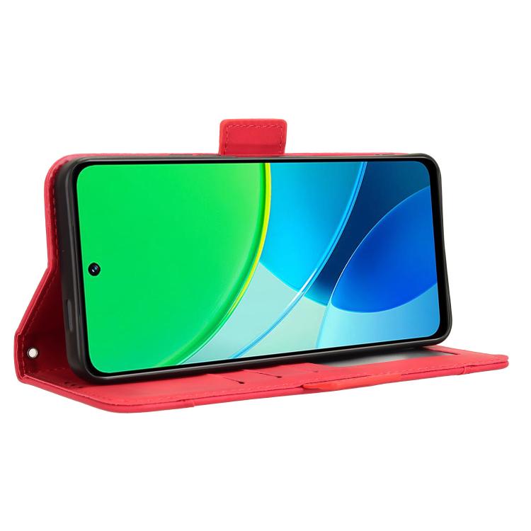 For vivo Y19s 4G Skin Feel Calf Texture Card Slots Leather Phone Case