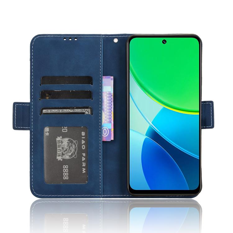For vivo Y19s 4G Skin Feel Calf Texture Card Slots Leather Phone Case
