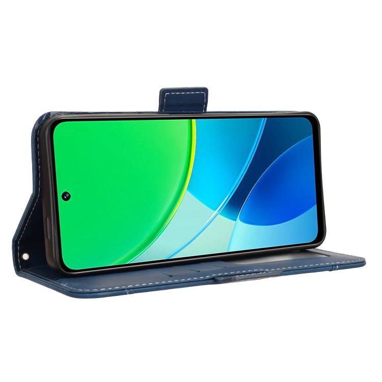 For vivo Y19s 4G Skin Feel Calf Texture Card Slots Leather Phone Case