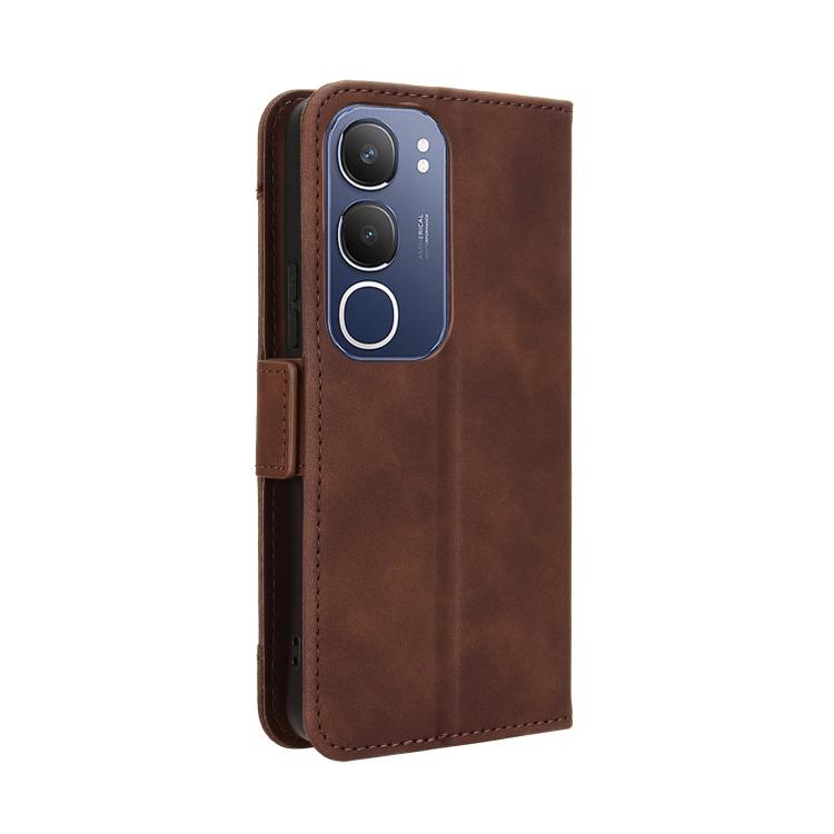 For vivo Y19s 4G Skin Feel Calf Texture Card Slots Leather Phone Case