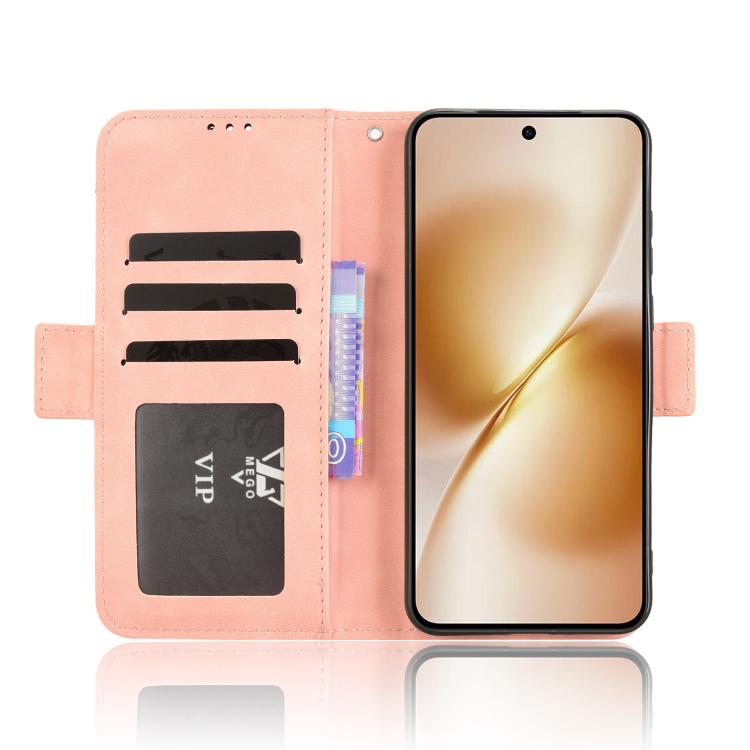 For vivo X200s 5G Skin Feel Calf Texture Card Slots Leather Phone Case