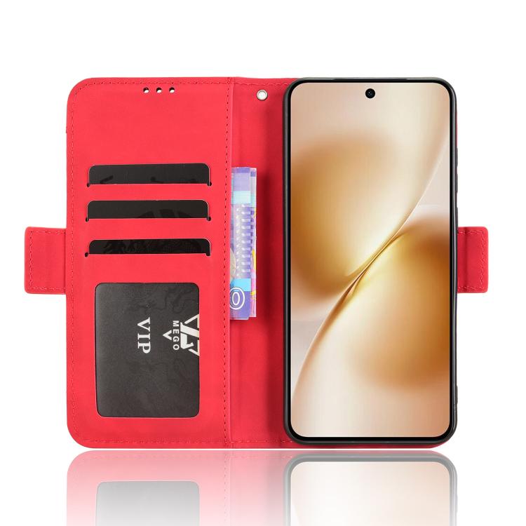For vivo X200s 5G Skin Feel Calf Texture Card Slots Leather Phone Case