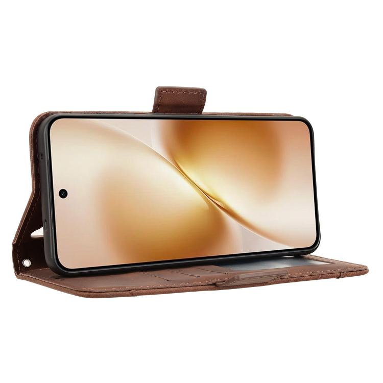 For vivo X200s 5G Skin Feel Calf Texture Card Slots Leather Phone Case