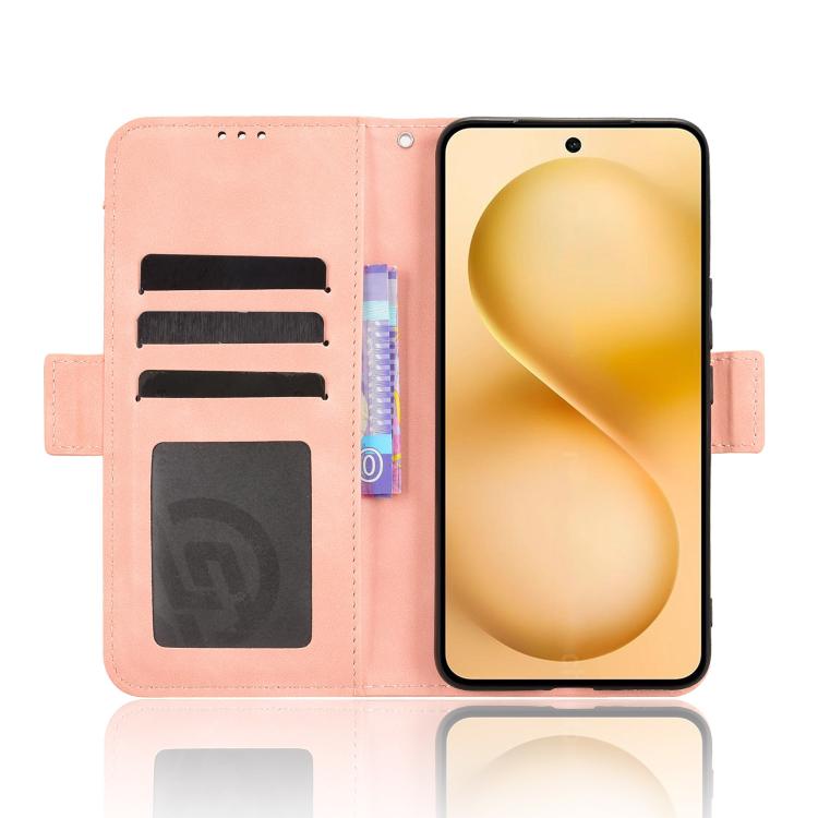 For vivo V60 5G Skin Feel Calf Texture Card Slots Leather Phone Case