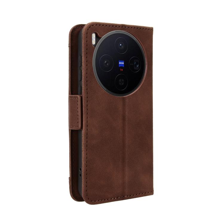 For vivo X300 Skin Feel Calf Texture Card Slots Leather Phone Case