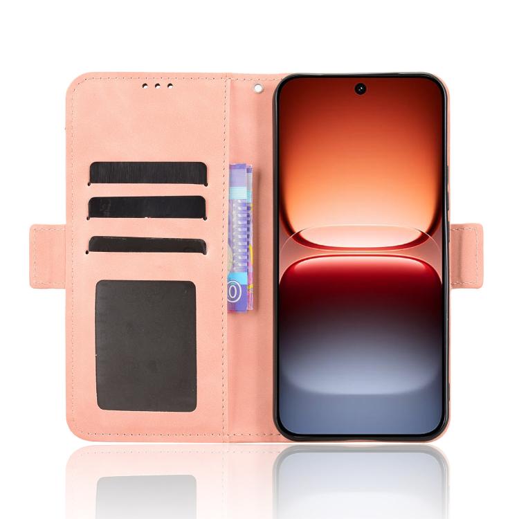 For vivo iQOO 15 5G Skin Feel Calf Texture Card Slots Leather Phone Case