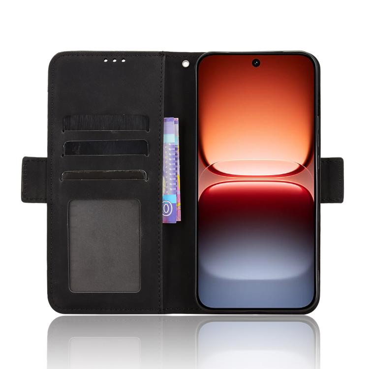 For vivo iQOO 15 5G Skin Feel Calf Texture Card Slots Leather Phone Case