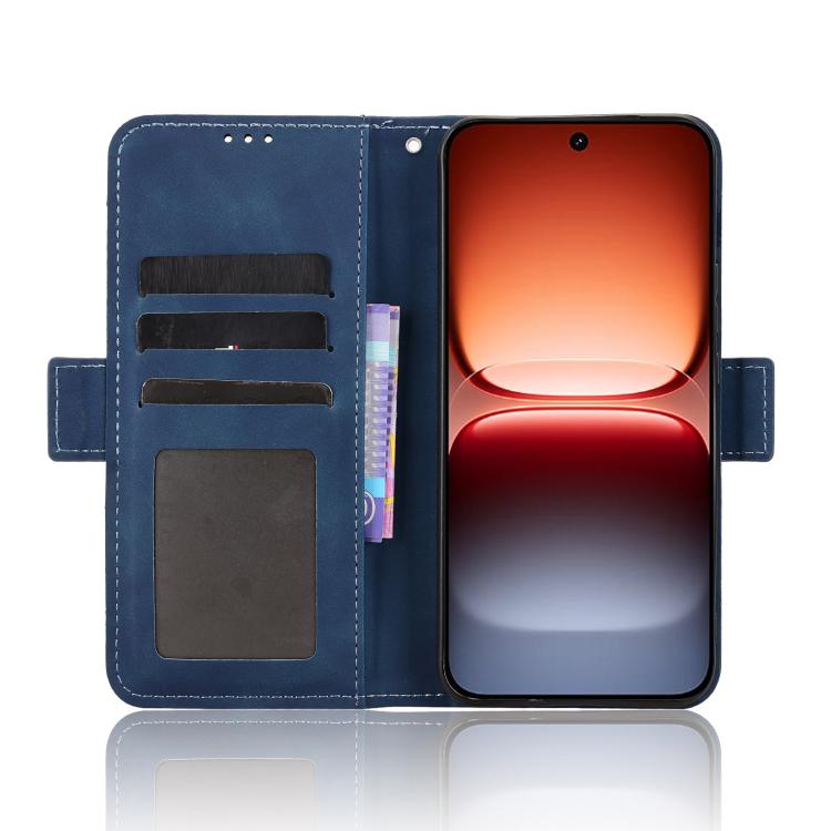 For vivo iQOO 15 5G Skin Feel Calf Texture Card Slots Leather Phone Case