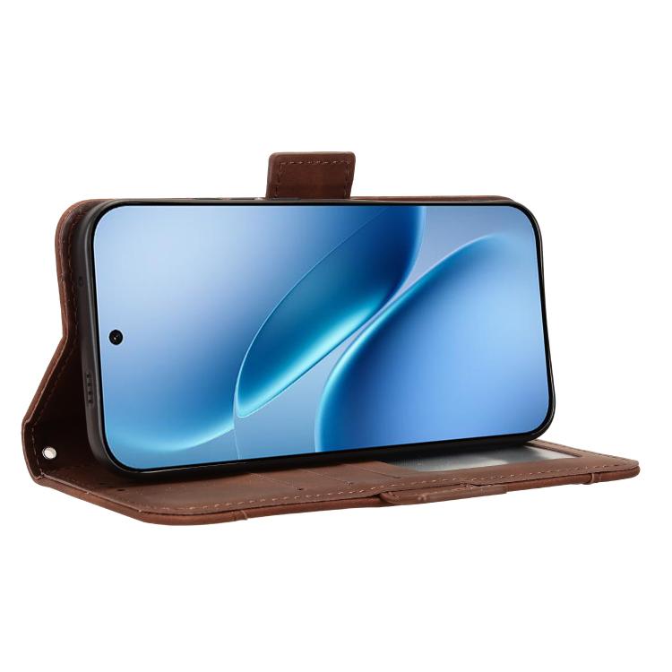 For vivo iQOO Z11 Turbo 5G / 15R 5G Skin Feel Calf Texture Card Slots Leather Phone Case