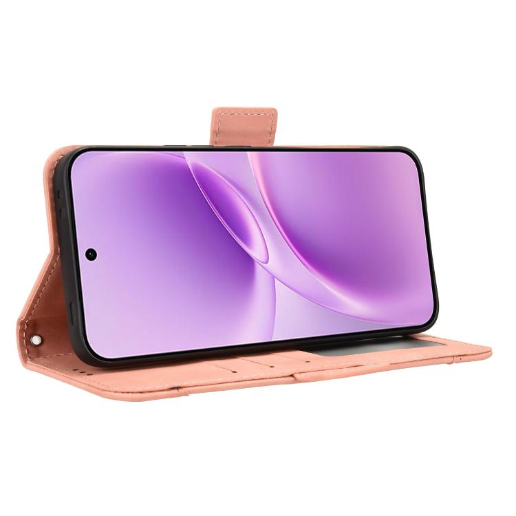 For vivo V70 FE 5G Skin Feel Calf Texture Card Slots Leather Phone Case