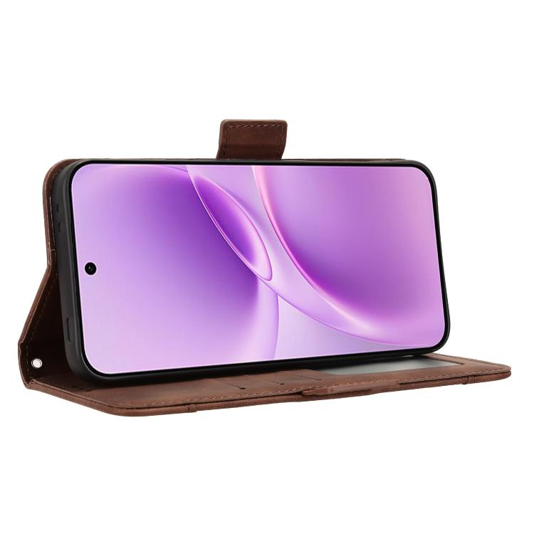 For vivo V70 FE 5G Skin Feel Calf Texture Card Slots Leather Phone Case