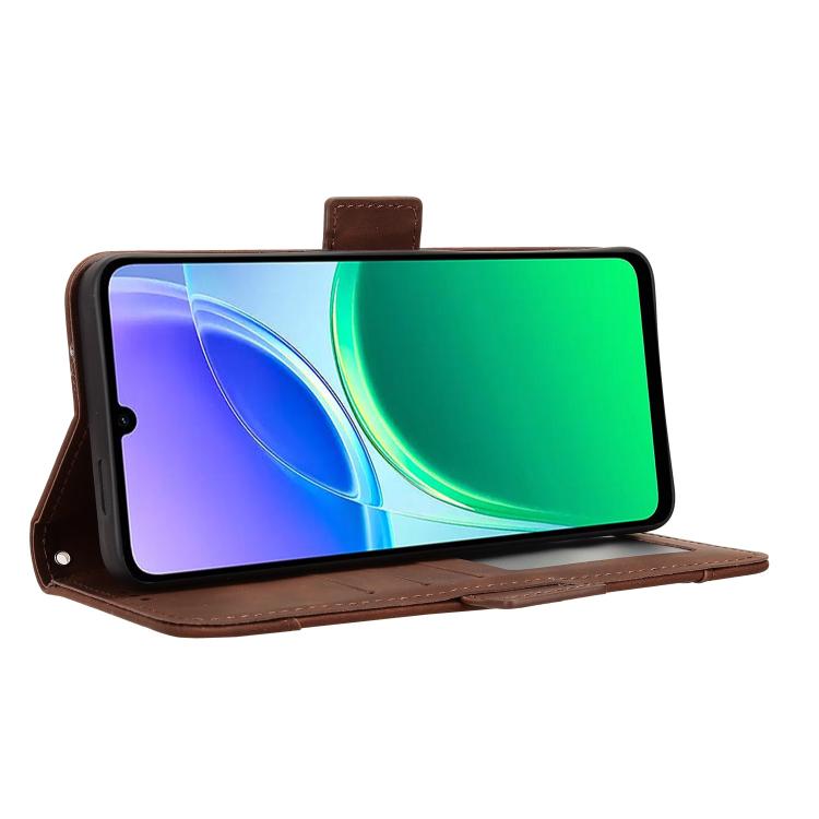 For vivo Y21 5G / Y05 4G Skin Feel Calf Texture Card Slots Leather Phone Case