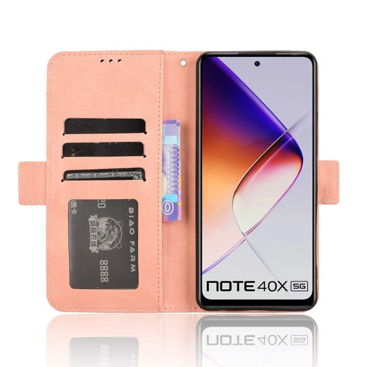 For Infinix Note 40X 5G Skin Feel Calf Texture Card Slots Leather Phone Case