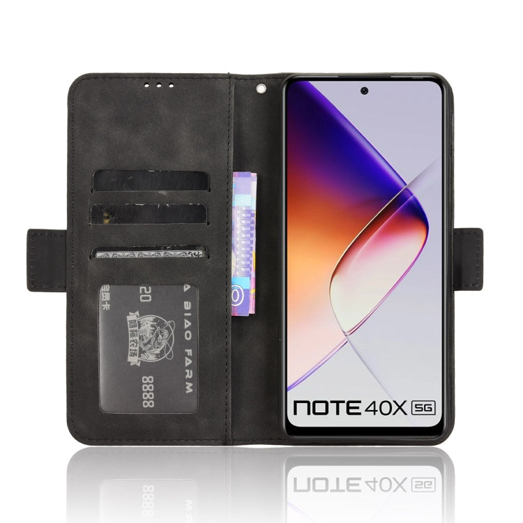 For Infinix Note 40X 5G Skin Feel Calf Texture Card Slots Leather Phone Case