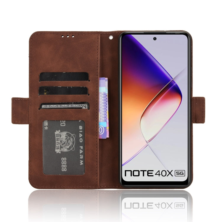For Infinix Note 40X 5G Skin Feel Calf Texture Card Slots Leather Phone Case